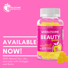 Load image into Gallery viewer, Biotin Gummies with Collagen, Vitamin C & E | Wholesome Beauty